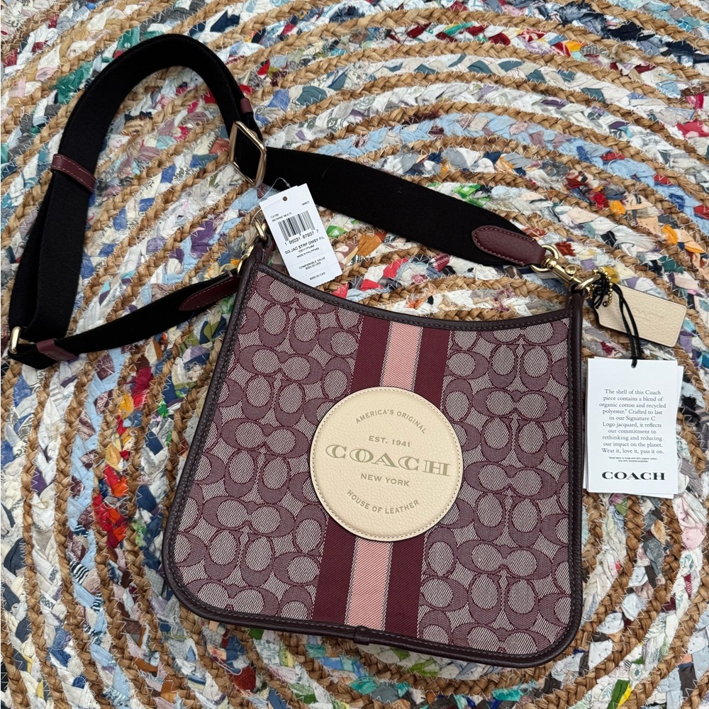Coach Burgundy Leather Crossbody Bag